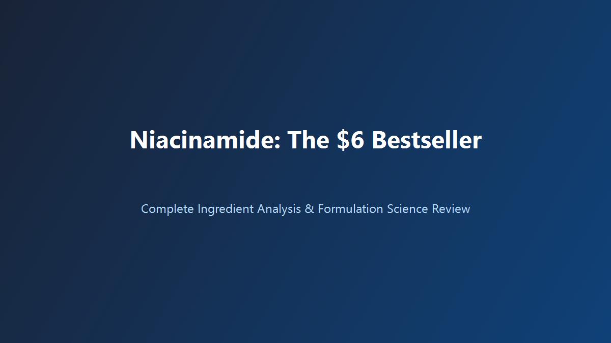 The Ordinary Niacinamide 10% + Zinc 1%: Complete Bestseller Analysis