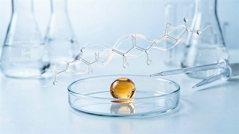 Dioic acid octadecenedioic acid brightening formulation laboratory concept
